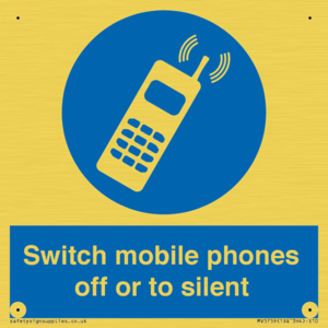 Switch mobile phones off or to silent